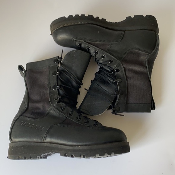 Belleville Black Combat Tactical Canvas/Leather Boots Size 5.5 Wide - Picture 4 of 8